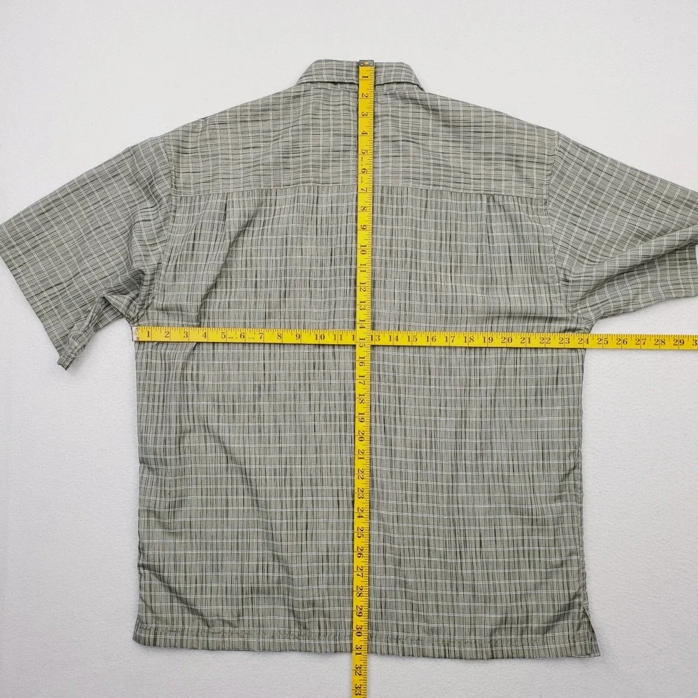 North Face Shirt Mens‎ Large Gray Striped Button Up Outdoor Casual Streetwear